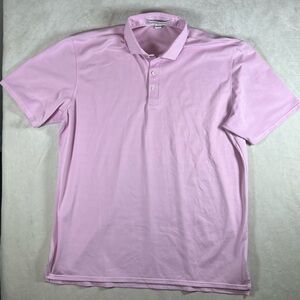 Holderness & Borne XL Tailored Fit Performance Cotton  Pink Polo Golf Shirt